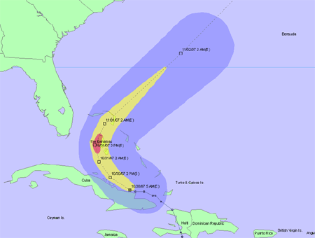 Forecast Wind Swath